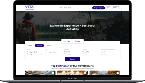 Travel portal theme preview