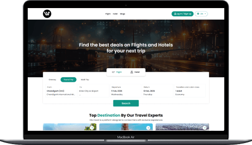 Travel portal theme preview