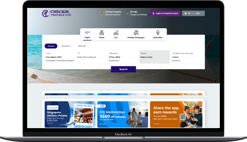 Travel portal theme preview